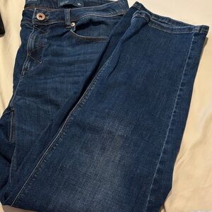 J. Jill Women's high Rise Straight Leg Jeans in Deep Blue